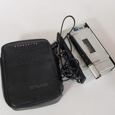 LOT 210L: Bearcat 210 Scanner Radio & Vintage Hand Held Recorders