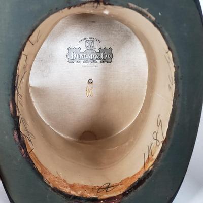 LOT 214L: Antique Collapsible Young Bros Top Hat, Dunlap & Co, Penn Craft Bowler Hat, Greek Fishermans Cap