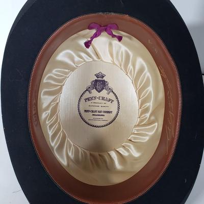 LOT 214L: Antique Collapsible Young Bros Top Hat, Dunlap & Co, Penn Craft Bowler Hat, Greek Fishermans Cap