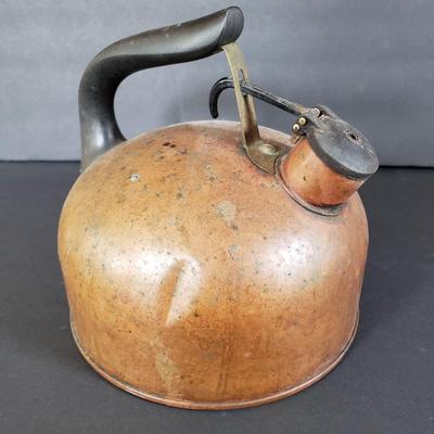 LOT 219P: Collection of Brass, Copper, Cast Iron by Griswold Revereware Copper Teapot & More