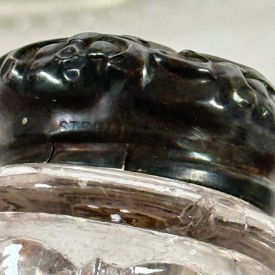 LOT 222L: Sterling Silver Capped Spive Shakers, Glass Coasters w/ Sterling Silver Rims & More