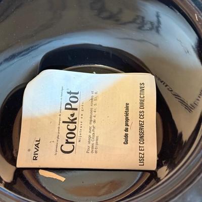 LOT 223K: Kitchen Appliances: Rival Crock Pot Model 3040 Slow Cooker (and Travel Bag), Vintage Sunbeam Electric Pan, Moulinex Turbo Hand...