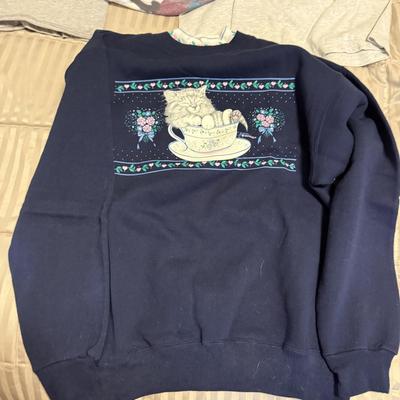 LOT 226X: Meow! Collection of Cat Sweaters, T-Shirts & More
