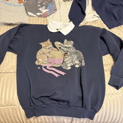 LOT 226X: Meow! Collection of Cat Sweaters, T-Shirts & More
