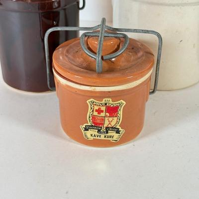 LOT 229X: Vintage Pottery Kitchen Crock Jars