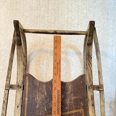 LOT 235X: Vintage Hand Painted Wooden Sled
