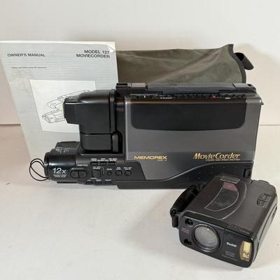 LOT 241L: Video Cameras: Vintage Memorex VCR MovieCorder & Kodak DC120 Zoom Digital Camera