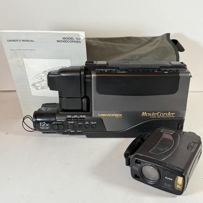 LOT 241L: Video Cameras: Vintage Memorex VCR MovieCorder & Kodak DC120 Zoom Digital Camera