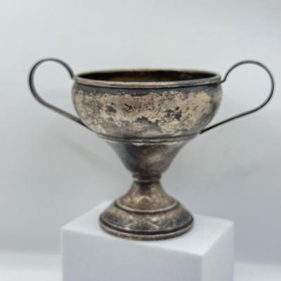 LOT 244K: Vintage Sugar Bowl & Creamer - Sterling Silver Reinforced w/ Cement