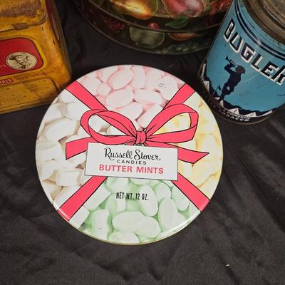 Vintage Lot of 11 Advertising Tins and Containers
