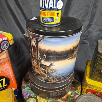 Vintage Lot of 11 Advertising Tins and Containers