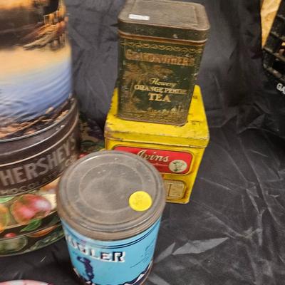 Vintage Lot of 11 Advertising Tins and Containers
