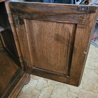 Pair of Solid Wood Hexagonal End Tables (LR-EL)