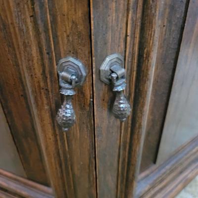 Pair of Solid Wood Hexagonal End Tables (LR-EL)