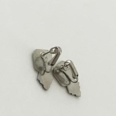 Silver tone vintage earrings