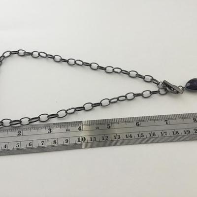Chain like purple necklace charm necklace