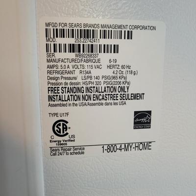 Kenmore Standing/Locking Freezer W/Key (K-EL)