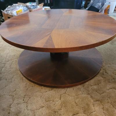 Solid Wood Round Coffee Table (LR-EL)