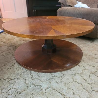 Solid Wood Round Coffee Table (LR-EL)