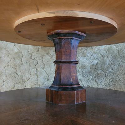 Solid Wood Round Coffee Table (LR-EL)
