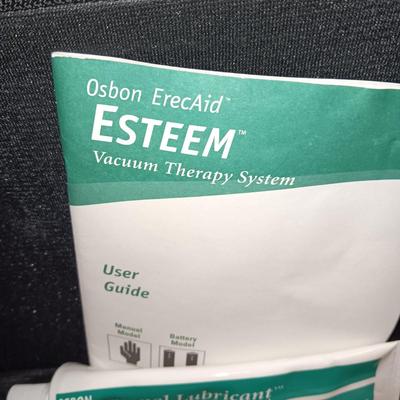 esteem vacuum therapy system and Silicone urine conductor plus a massager