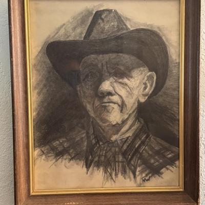 Charcoal art by mw and clock