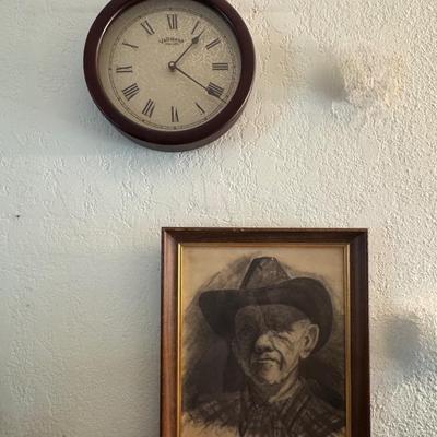 Charcoal art by mw and clock