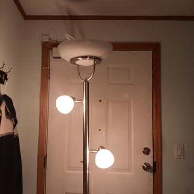 Tall floor lamp with three lights