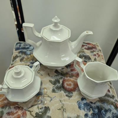 Sale Photo Thumbnail #18: Cream, Sugar and Tea Pot