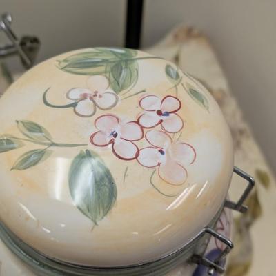 Sale Photo Thumbnail #24: Fruit pattern kitchen canister set with utensil pot
