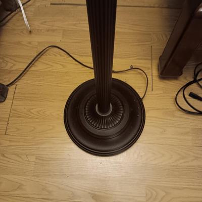 Floor lamp with glass globe