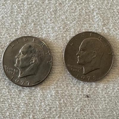 1978 and 1977 Dollar coins, Eisenhower