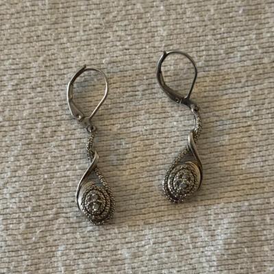 Two pair sterling earrings
