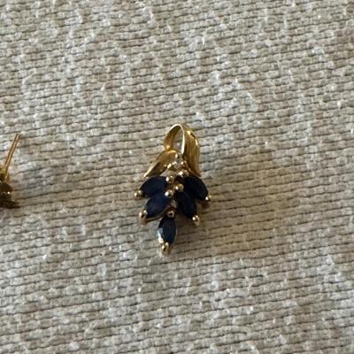 14k pendant 1.45g 10k Earrings 0.66g