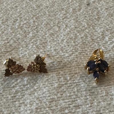 14k pendant 1.45g 10k Earrings 0.66g