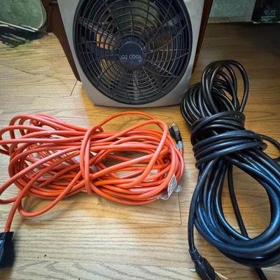 Extension cords and fan