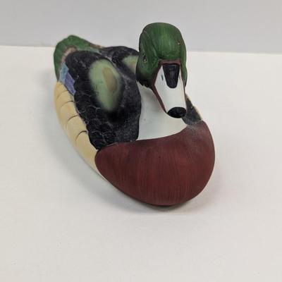 Vintage Bisque Porcelain Mallard Decoy Duck Figurine Hand Painted