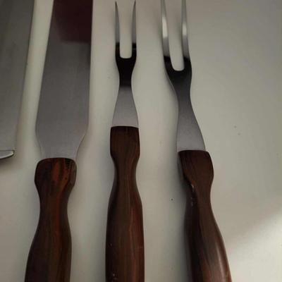 Vintage Cutco cutlery with holder and Cutco knife sharpener