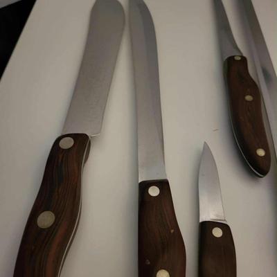 Vintage Cutco cutlery with holder and Cutco knife sharpener