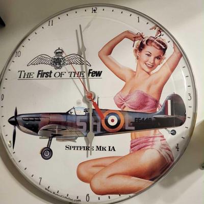 Vintage 6” aviator helmet replica working aviation girly clock