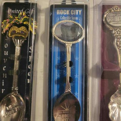 Collection of souvenirs spoons