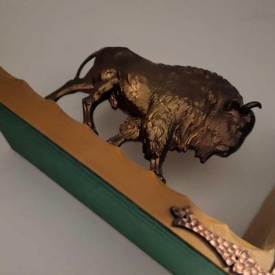 Bronze resin buffalo