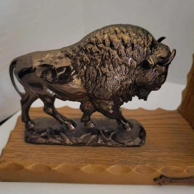 Bronze resin buffalo