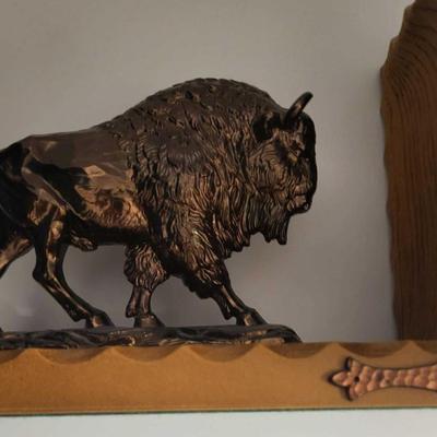 Bronze resin buffalo