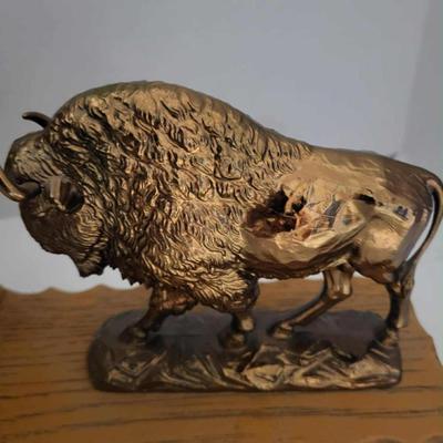 Bronze resin buffalo