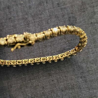 Rhinestone sterling bracelet