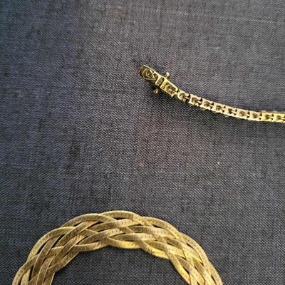 Rhinestone sterling bracelet