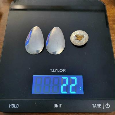 Vintage sterling earrings and horse pin