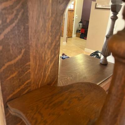 Antique Oak Sideboard with Beveled Glass Mirror (DR-MG)