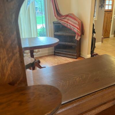 Antique Oak Sideboard with Beveled Glass Mirror (DR-MG)